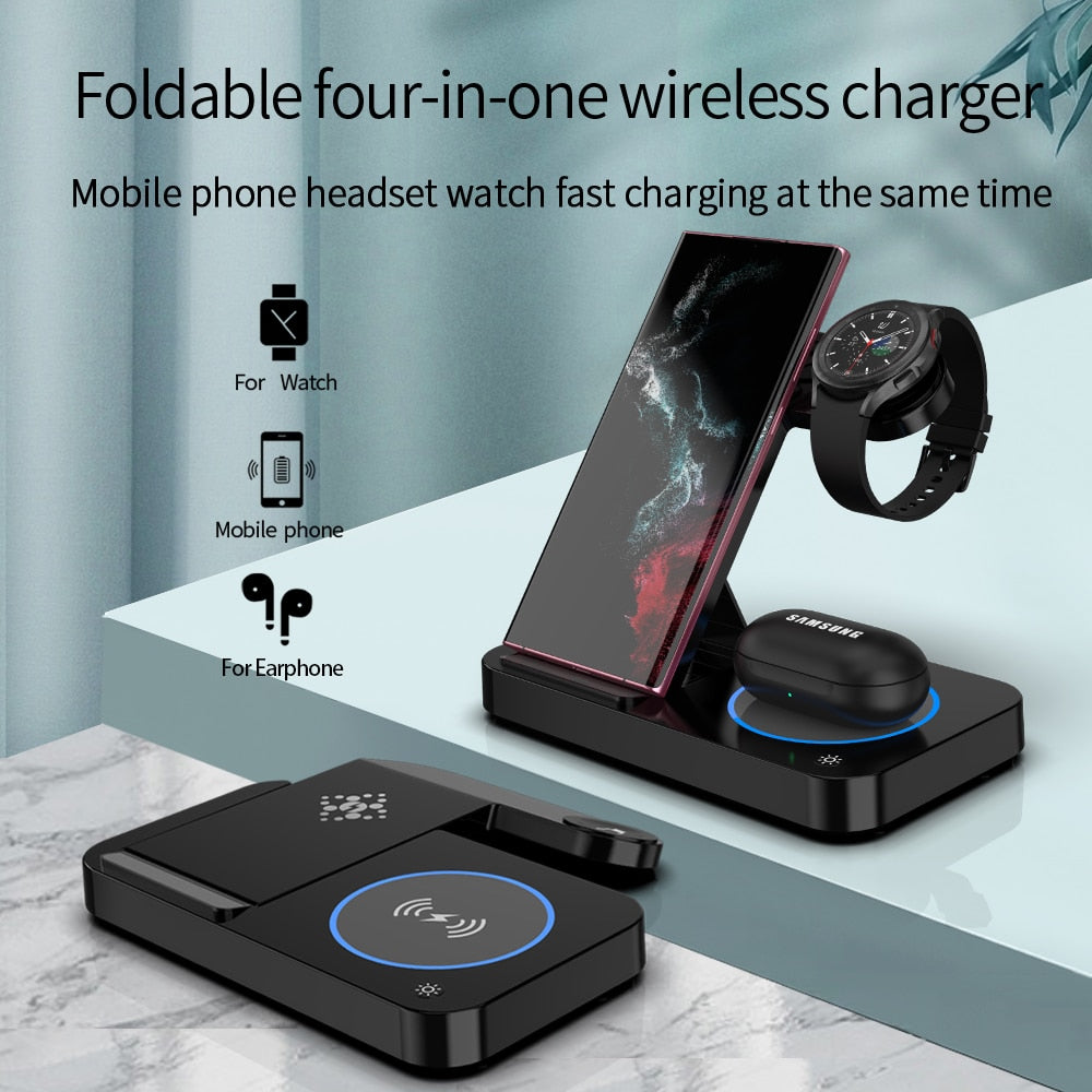 100W 4 in 1 Foldable Wireless Charging Station For iPhone 14 13Pro
