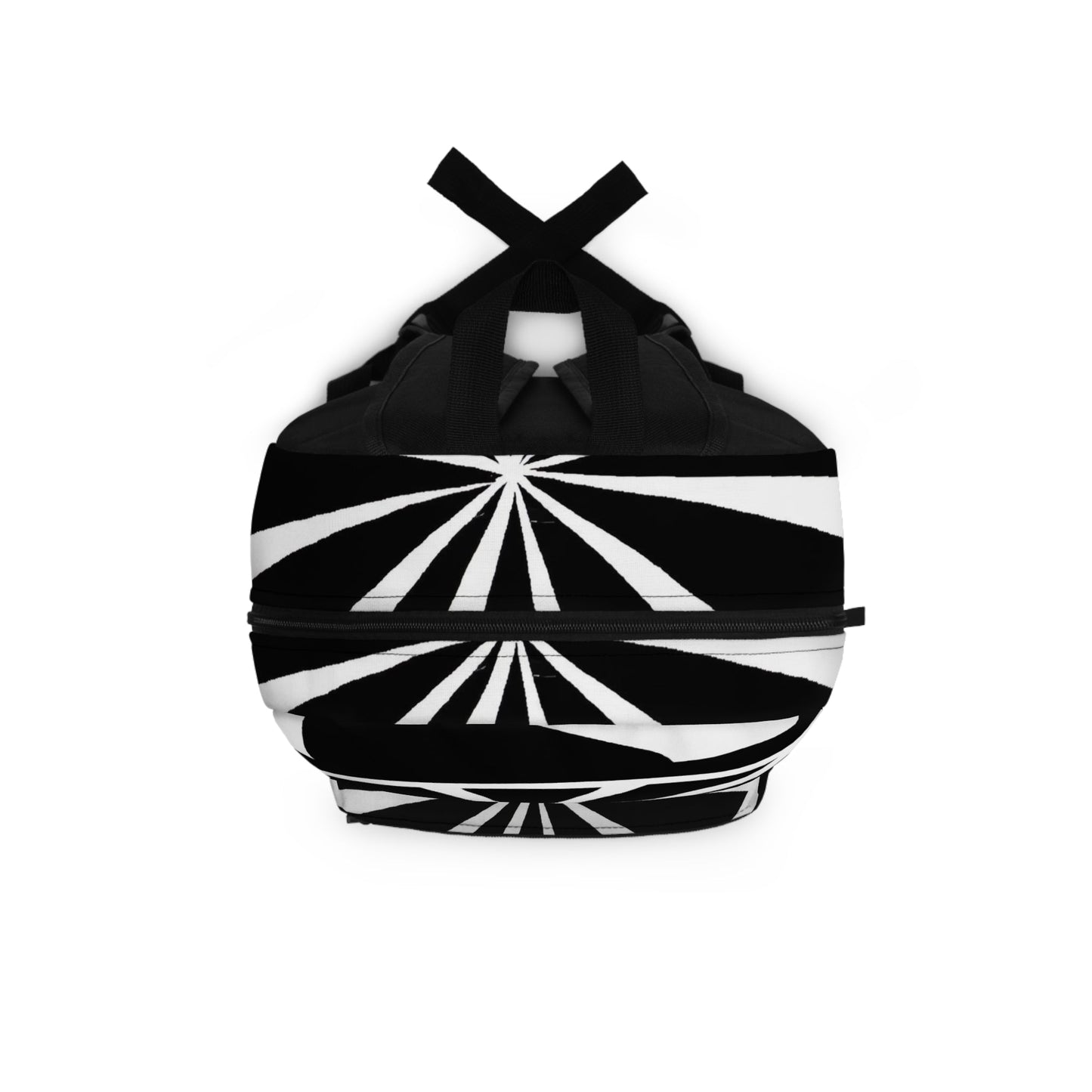 Backpack - Large Water-Resistant Bag, Black And White Geometric