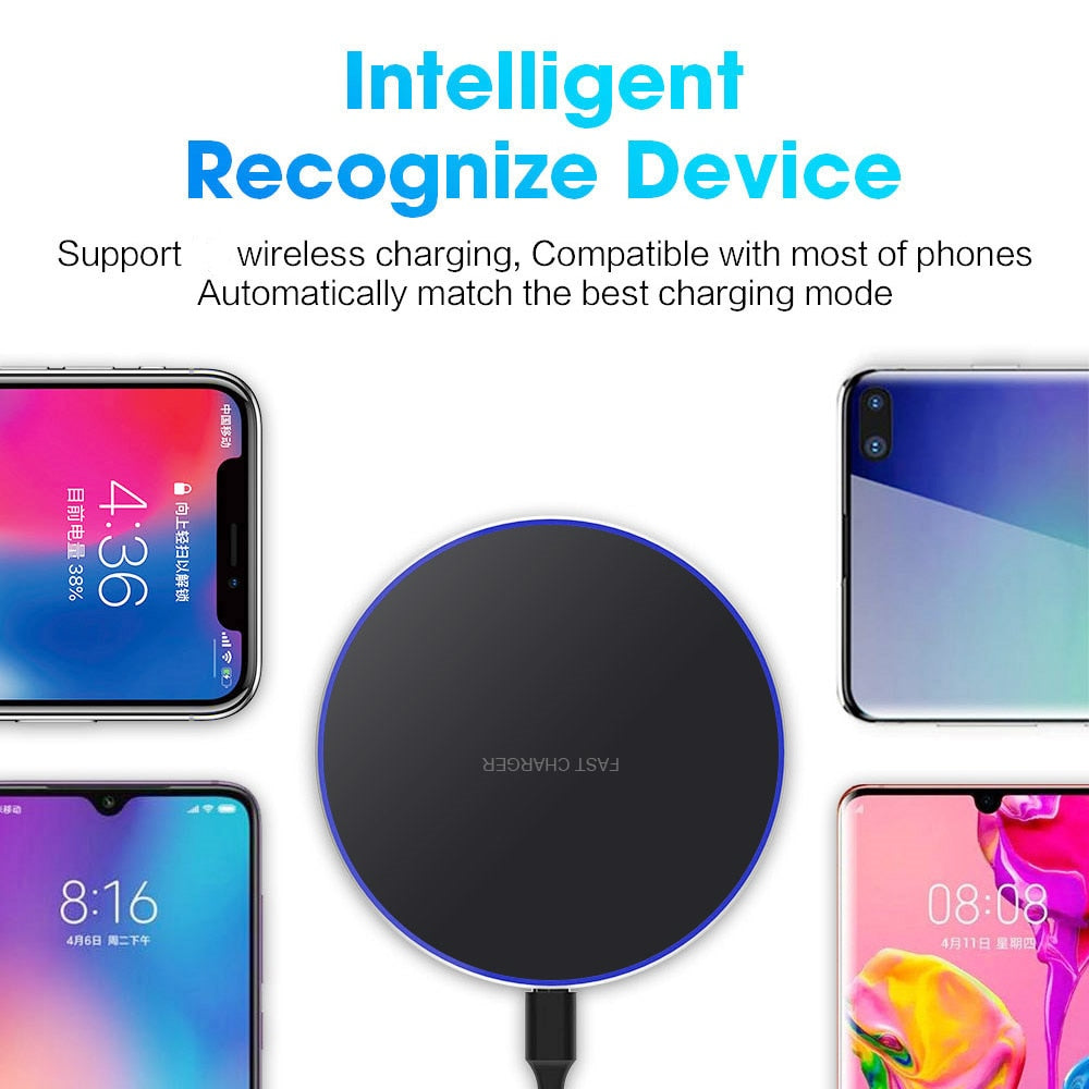 15w10w Wireless Charger Pad For Iphone 14 13 12 Pro Max X Samsung