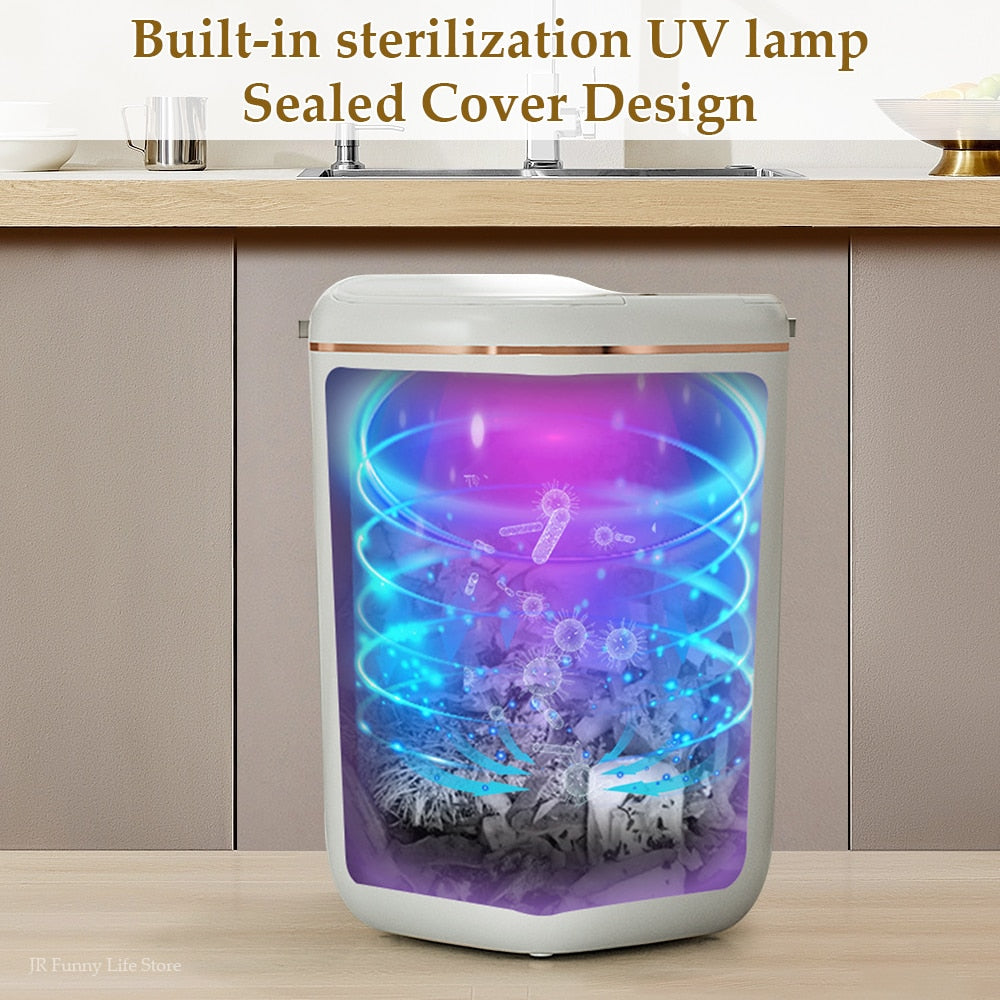 18L Automatic Sensor Trash Can With UV Light Rechargeable Smart