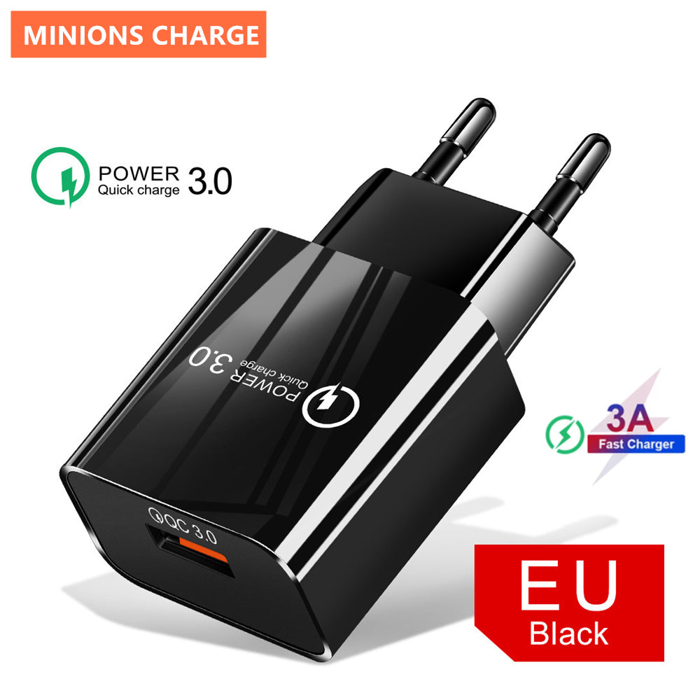 18W 3A Fast Charger QC 3.0 USB Charger Quick Charge 3.0 Phone Charger