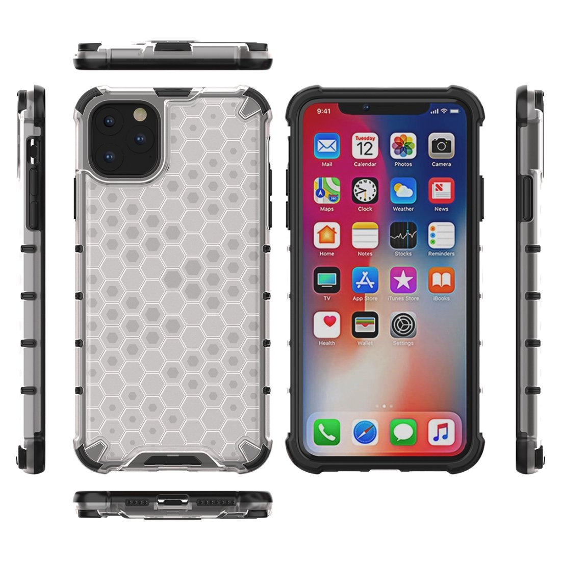 AMZER Honeycomb SlimGrip Hybrid Bumper Case for
