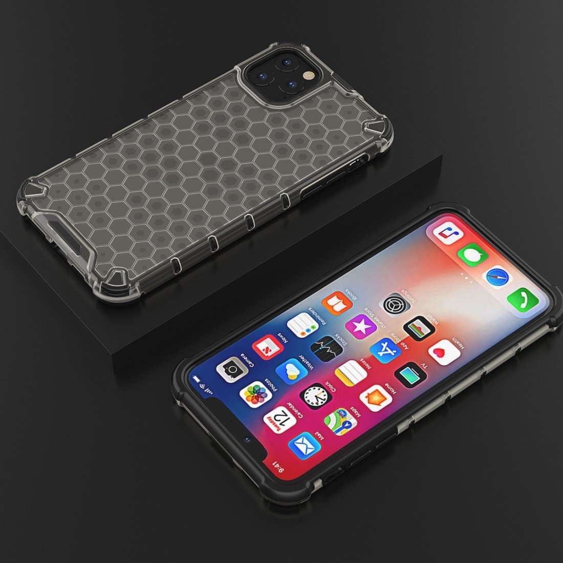 AMZER Honeycomb SlimGrip Hybrid Bumper Case for