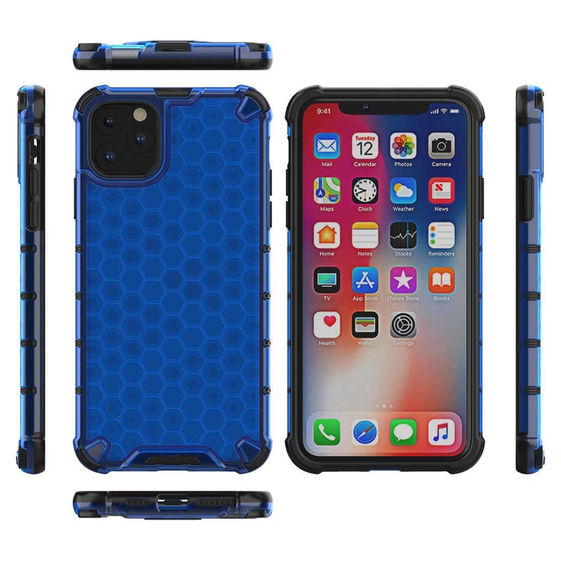 AMZER Honeycomb SlimGrip Hybrid Bumper Case for