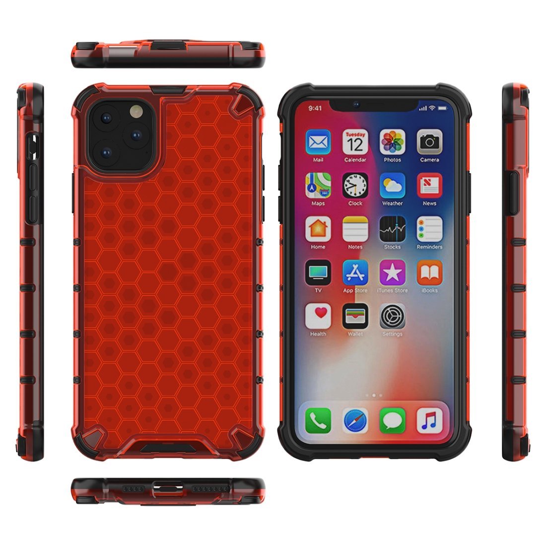 AMZER Honeycomb SlimGrip Hybrid Bumper Case for