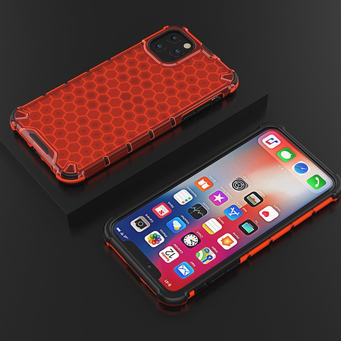 AMZER Honeycomb SlimGrip Hybrid Bumper Case for