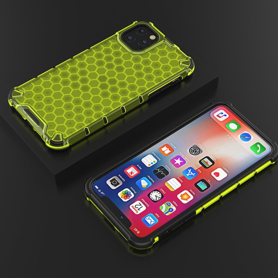 AMZER Honeycomb SlimGrip Hybrid Bumper Case for