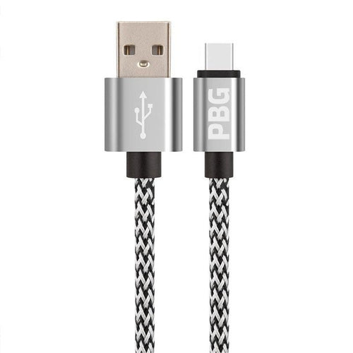 PBG 10FT XL Charger Compatible for Iphone Cable Nylon Woven Zebra