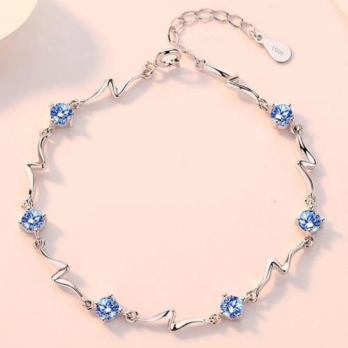 925 Sterling Silver Beautiful Stars Bracelets For Women Korean Fashion