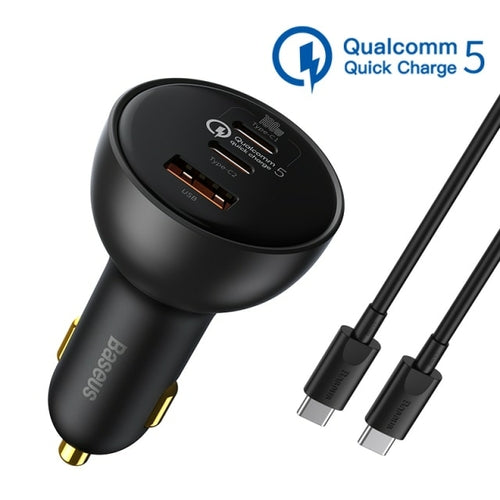 Baseus 160W Car Charger QC 5.0 Fast Charging For iPhone 13 12 Pro