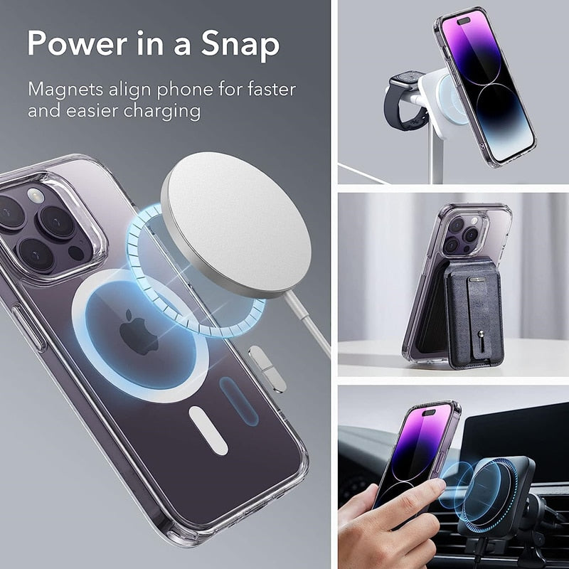 Clear Original Case For Magsafe For Iphone 15 14 13 12 11 Pro Xs Max