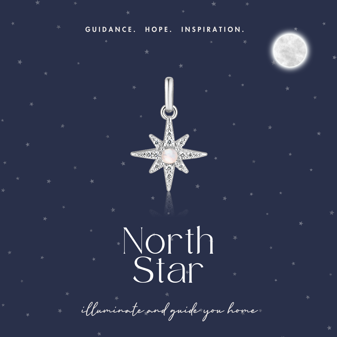 Silver North Star Necklace