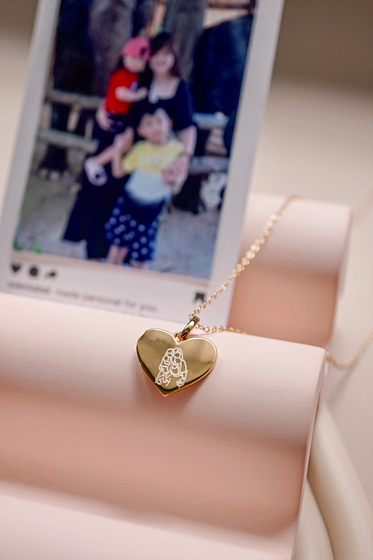 Gold Starry Heart Pendant