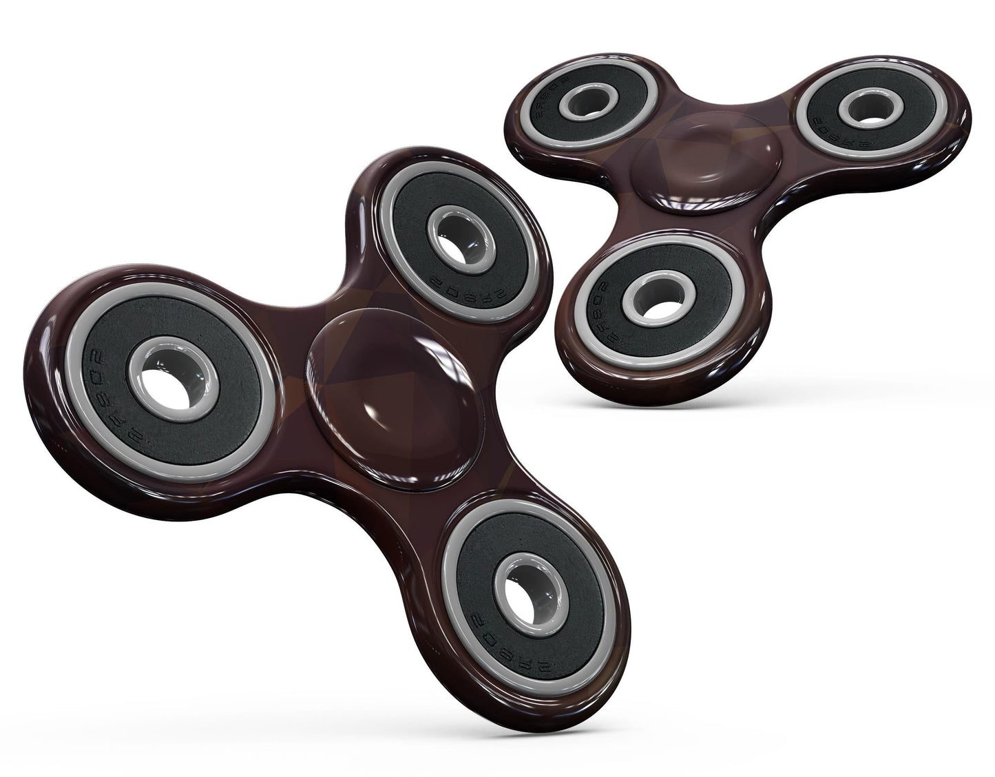 Dark Copper Abstract Geometric Shapes Full-Body Fidget Spinner