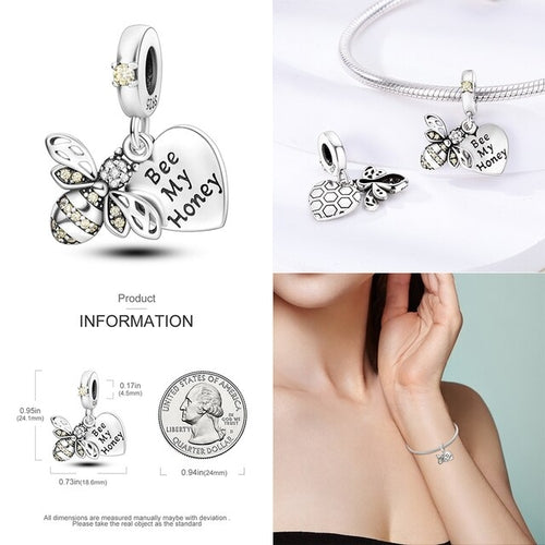 Fit Original Pandora Bracelet Beads Charms Luminous 925 Silver Charm