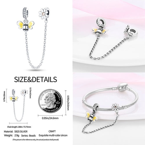 Fit Original Pandora Bracelet Beads Charms Luminous 925 Silver Charm