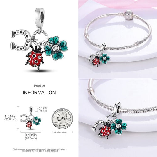 Fit Original Pandora Bracelet Beads Charms Luminous 925 Silver Charm