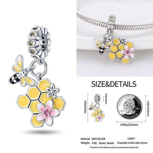 Fit Original Pandora Bracelet Beads Charms Luminous 925 Silver Charm