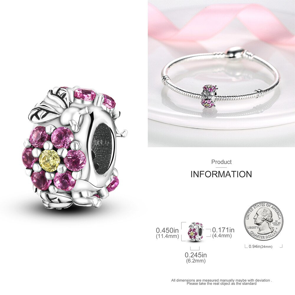 Fit Original Pandora Bracelet Beads Charms Luminous 925 Silver Charm