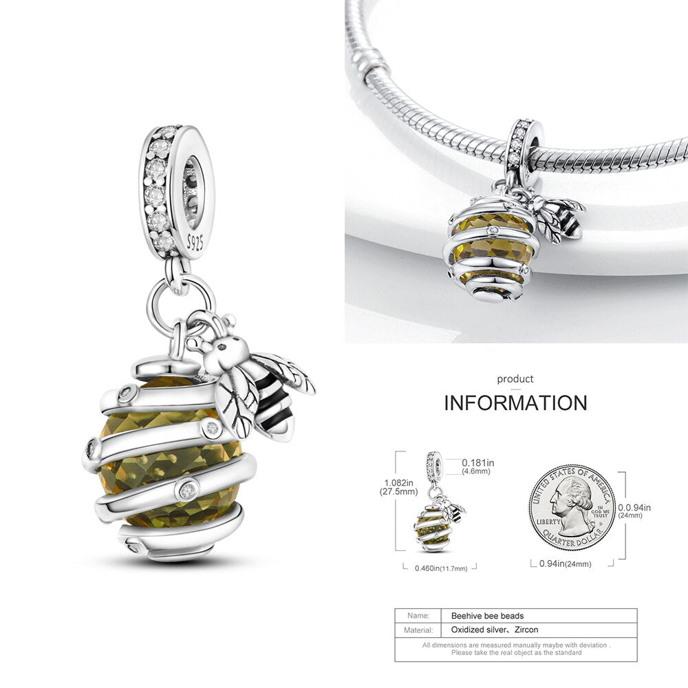 Fit Original Pandora Bracelet Beads Charms Luminous 925 Silver Charm