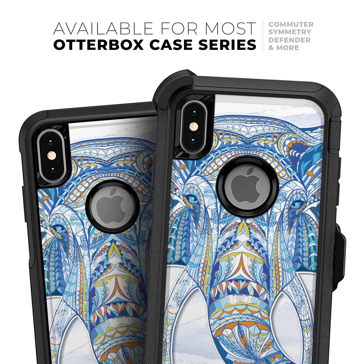 Geometric Sacred Elephant - Skin Kit for the iPhone OtterBox Cases