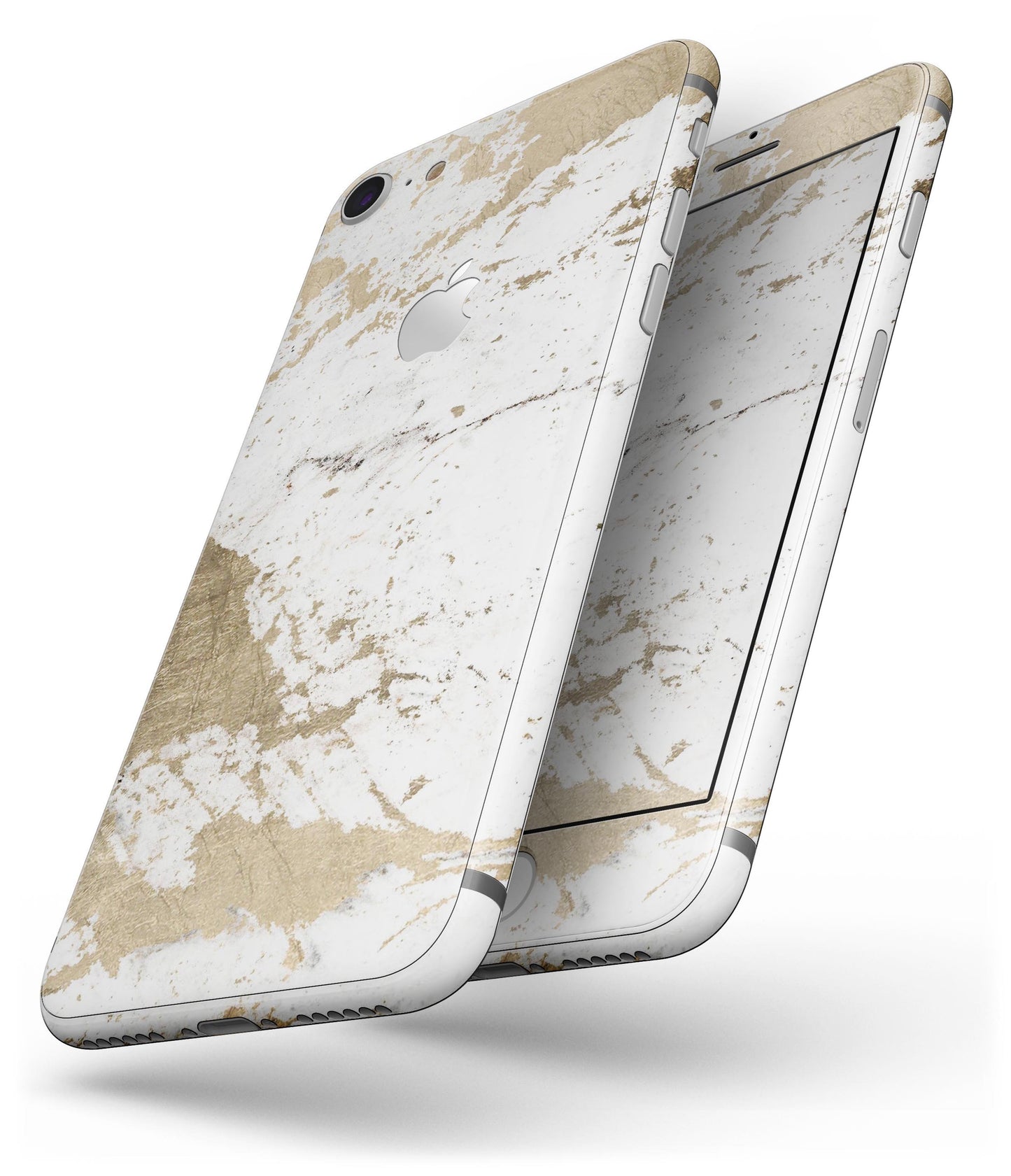 Gold Foiled Marble v1 - Skin-kit for the iPhone 8 or 8 Plus