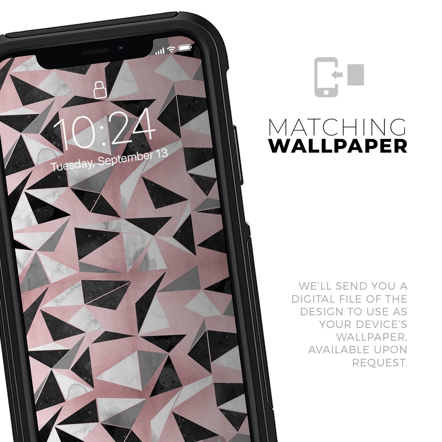 Karamfila Marble & Rose Gold v13 - Skin Kit for the iPhone OtterBox