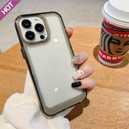 Luxury Transparent Shockproof Armor Case for iPhone 14 13 12 Mini 11