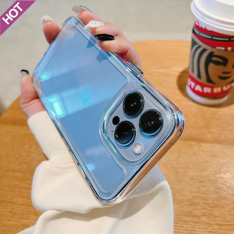 Luxury Transparent Shockproof Armor Case for iPhone 14 13 12 Mini 11