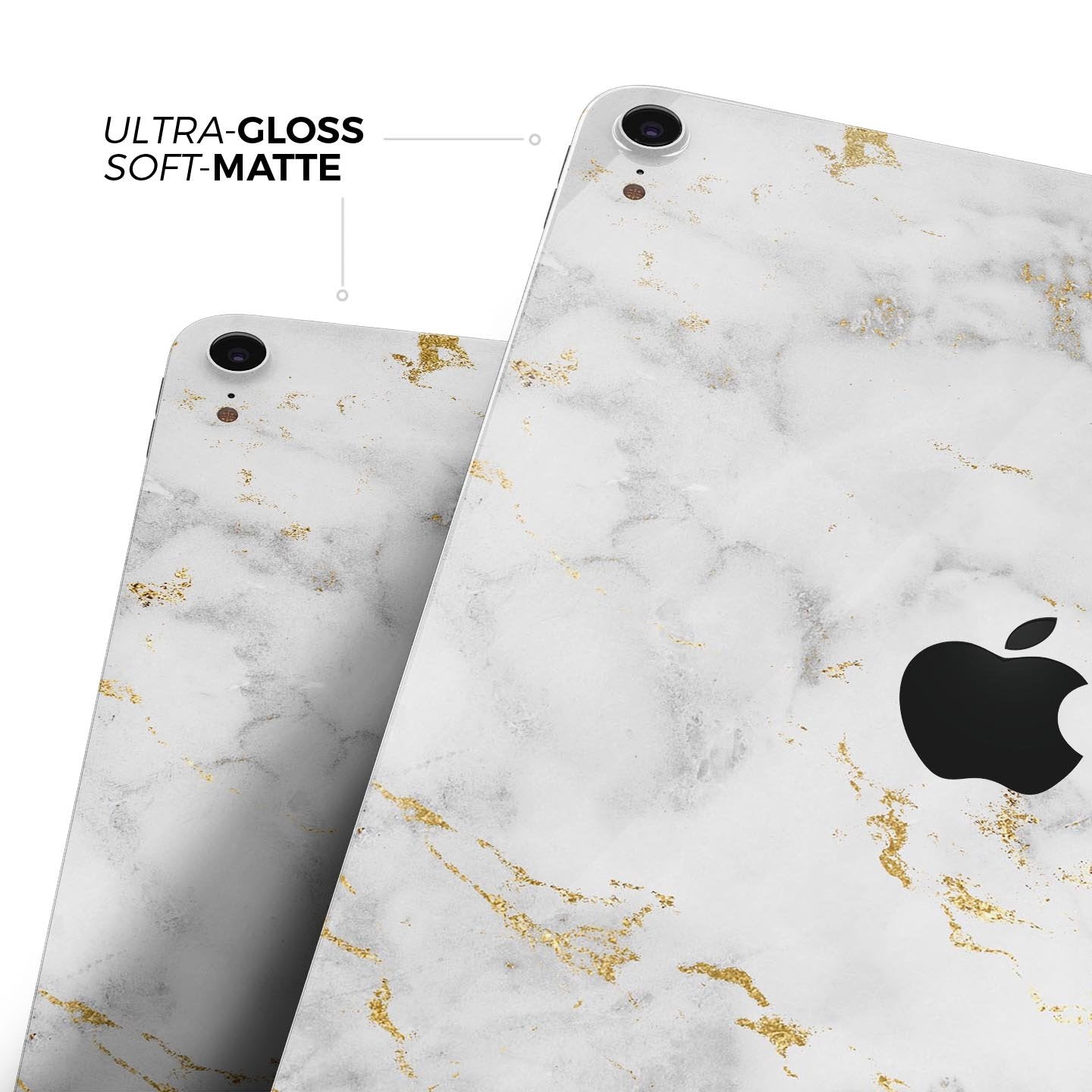 Marble & Digital Gold Foil V3 - Full Body Skin Decal for the Apple