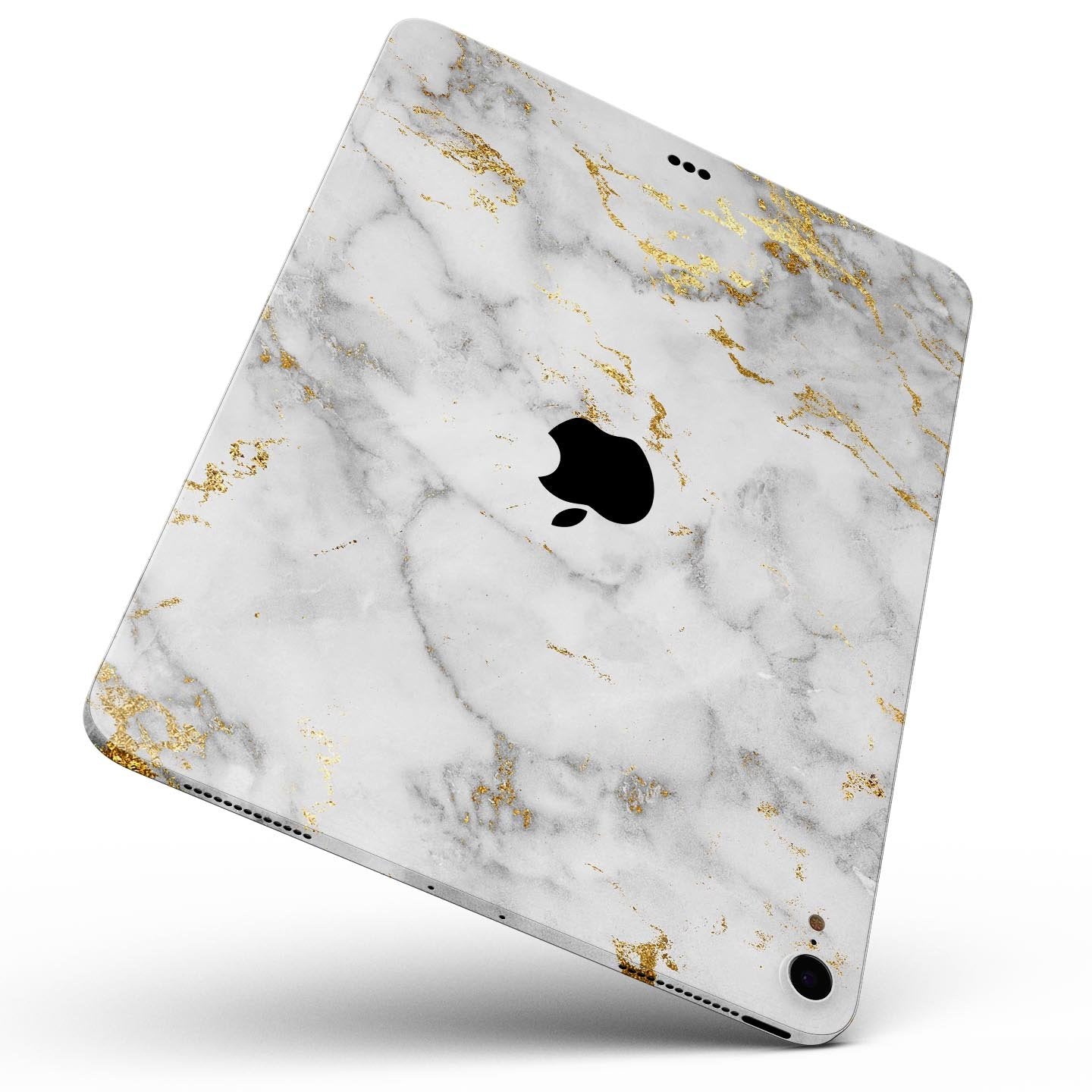 Marble & Digital Gold Foil V3 - Full Body Skin Decal for the Apple