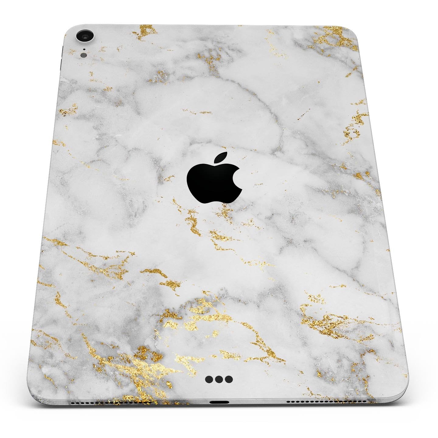Marble & Digital Gold Foil V3 - Full Body Skin Decal for the Apple