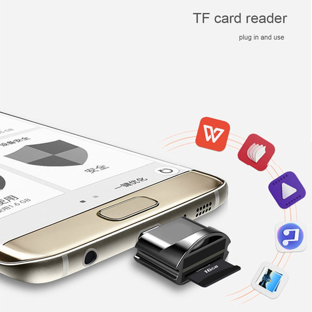 Mobile Phone Card Reader With Micro Usb/ Type-c Connector For Micro Sd