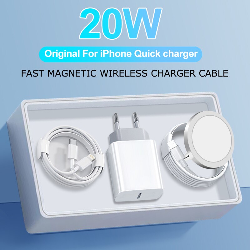 Original 20w Pd Fast Charger For Iphone 11 13 12 14 Pro Max Magnetic