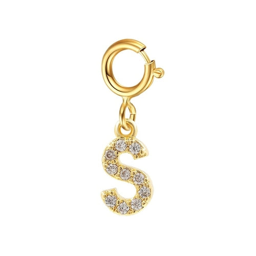 Personalized Bracelet Diy Name Initial Letter Pendant Gold Color