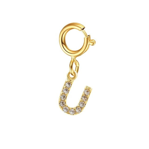 Personalized Bracelet Diy Name Initial Letter Pendant Gold Color
