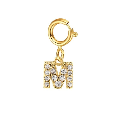 Personalized Bracelet Diy Name Initial Letter Pendant Gold Color