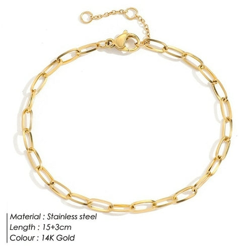 Personalized Bracelet Diy Name Initial Letter Pendant Gold Color