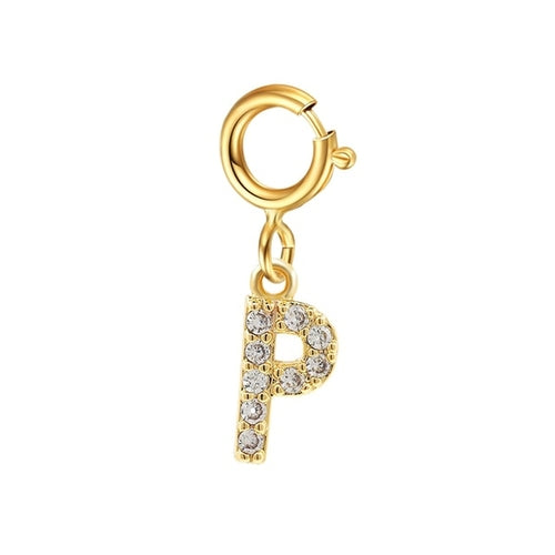 Personalized Bracelet Diy Name Initial Letter Pendant Gold Color