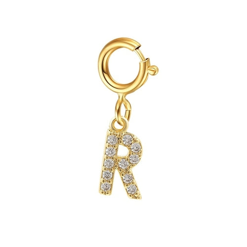 Personalized Bracelet Diy Name Initial Letter Pendant Gold Color