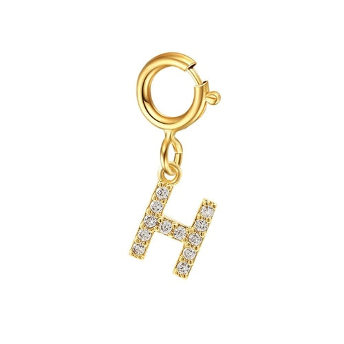 Personalized Bracelet Diy Name Initial Letter Pendant Gold Color