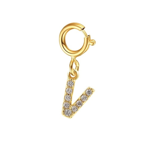 Personalized Bracelet Diy Name Initial Letter Pendant Gold Color