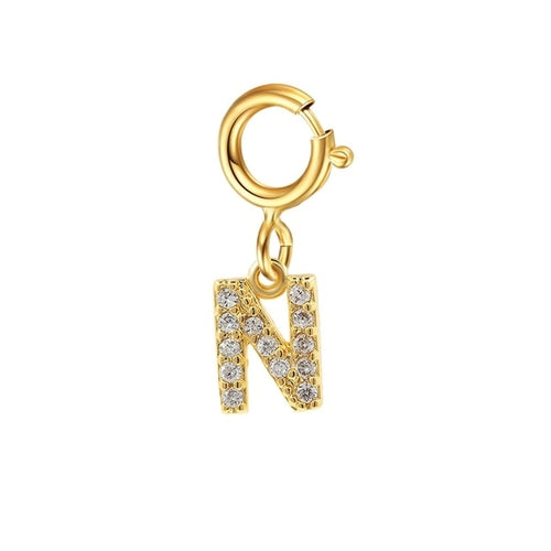 Personalized Bracelet Diy Name Initial Letter Pendant Gold Color