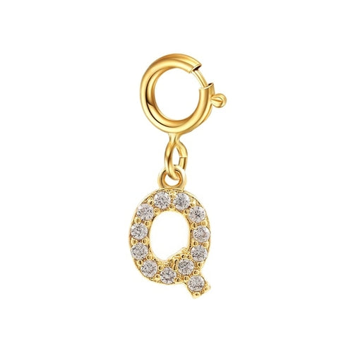 Personalized Bracelet Diy Name Initial Letter Pendant Gold Color