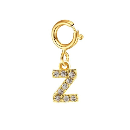 Personalized Bracelet Diy Name Initial Letter Pendant Gold Color