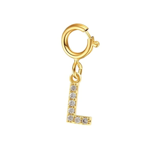 Personalized Bracelet Diy Name Initial Letter Pendant Gold Color