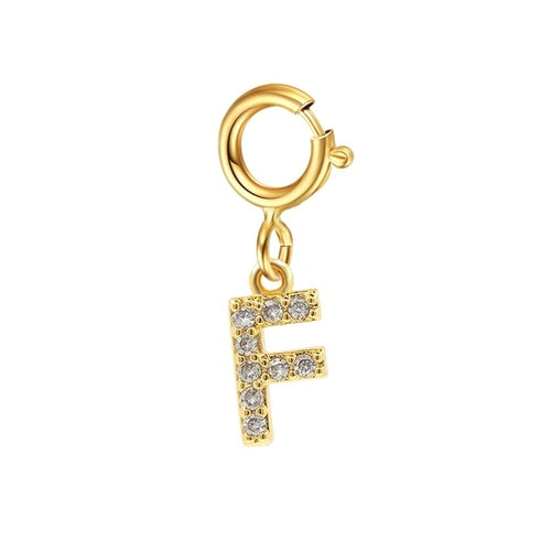 Personalized Bracelet Diy Name Initial Letter Pendant Gold Color