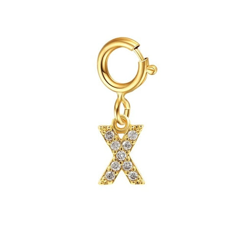 Personalized Bracelet Diy Name Initial Letter Pendant Gold Color