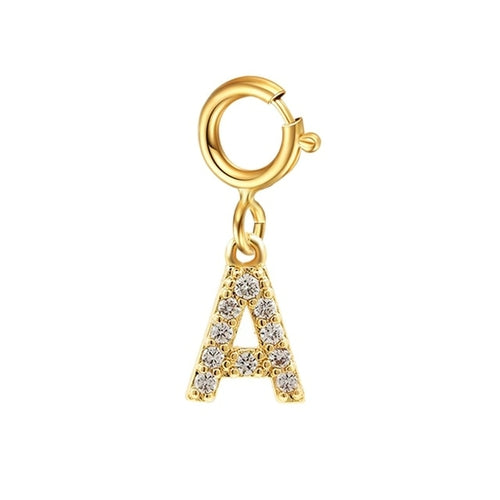 Personalized Bracelet Diy Name Initial Letter Pendant Gold Color