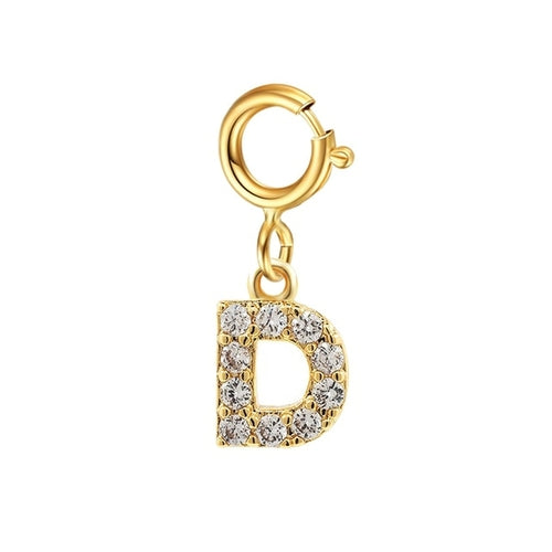 Personalized Bracelet Diy Name Initial Letter Pendant Gold Color